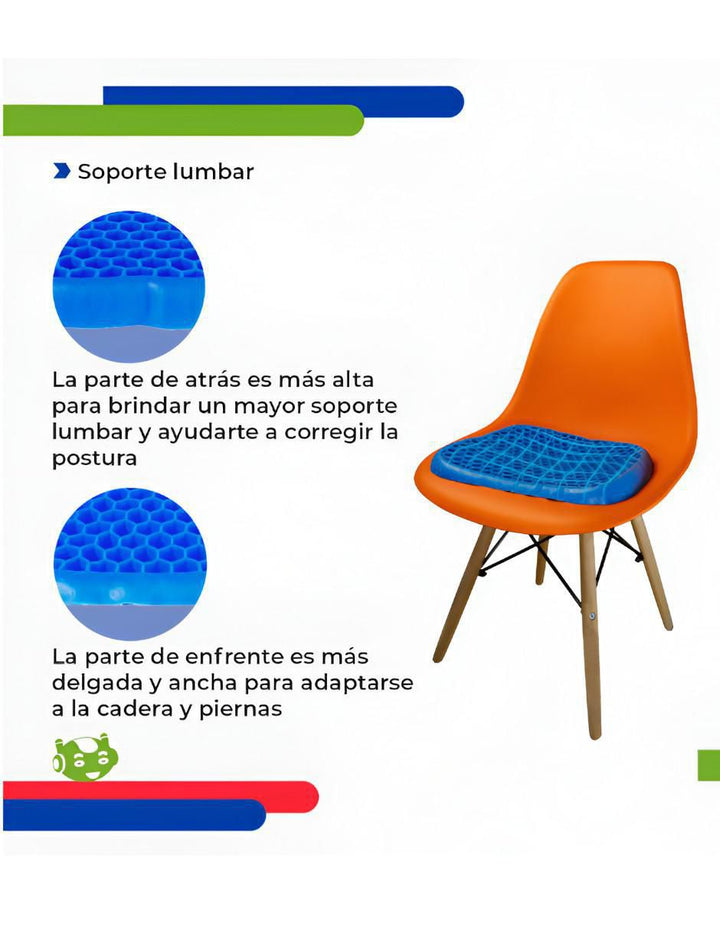 Cojín Ergonómico de Gel para Silla - Image 3