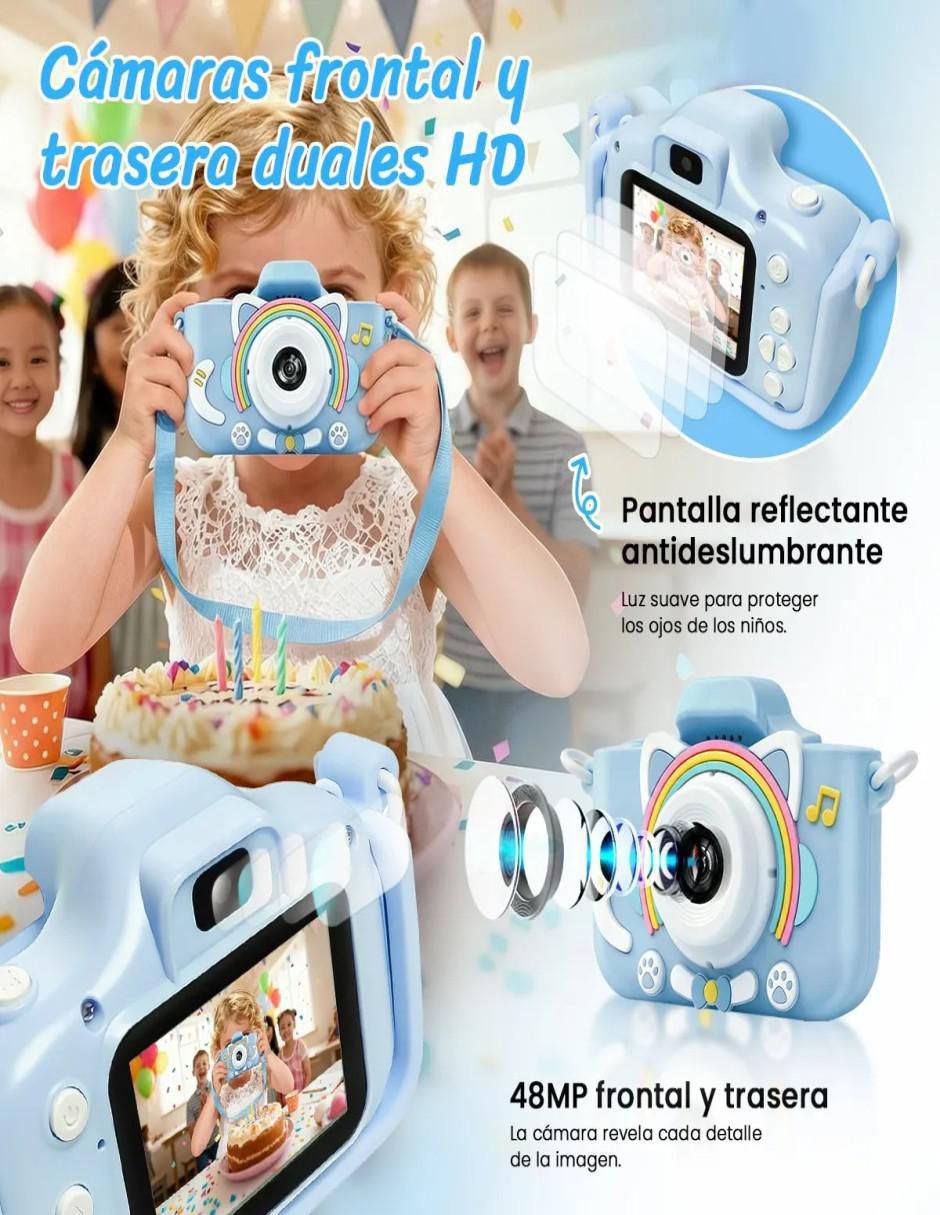 Cámara Digital 48MP con Tarjeta 64GB para Niños - Image 2