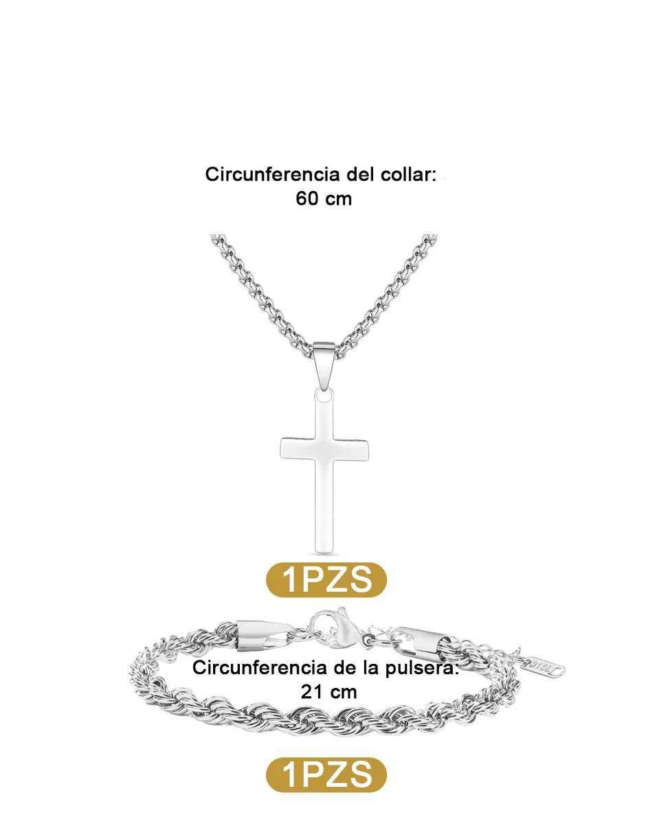 Collar y Pulsera Plata Set 2 Piezas - Image 3