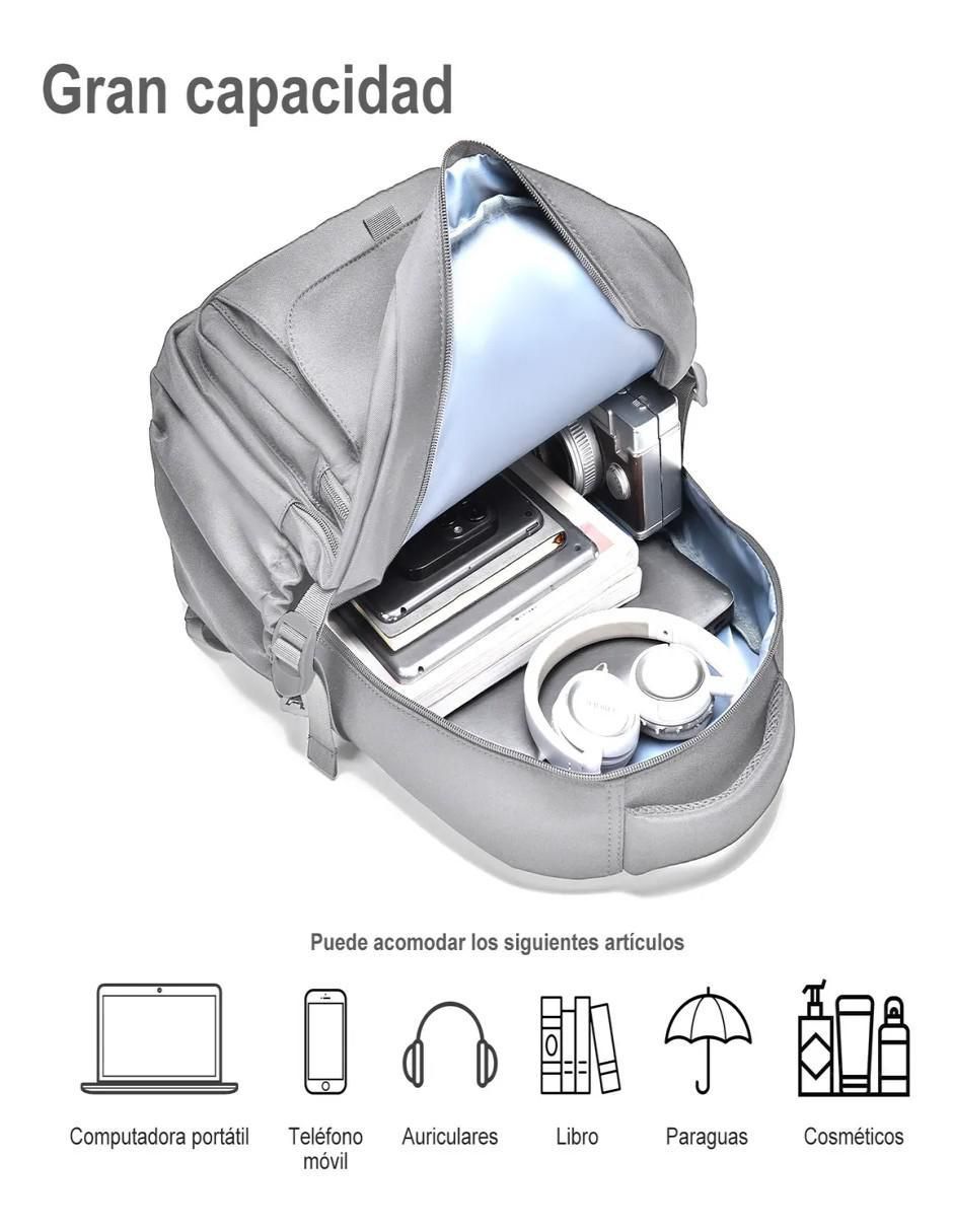 Mochila Escolar Impermeable Gris - Image 4