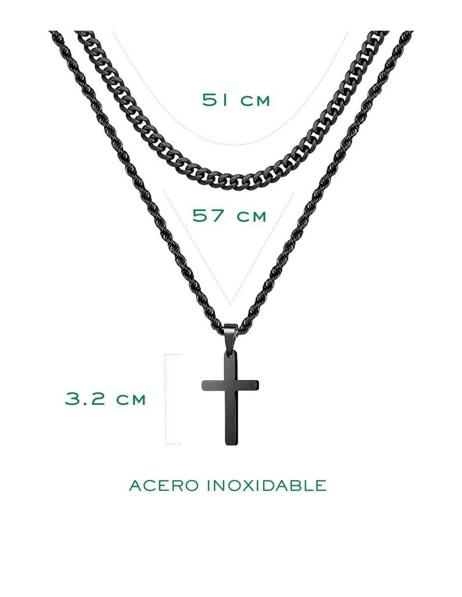 Collar y Pulsera de Cruz Doble Hebra - Image 6