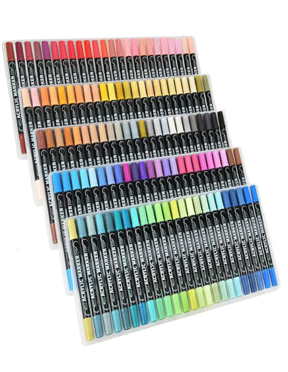 Plumones Base Agua 120 Colores Multipropósito - Image 1