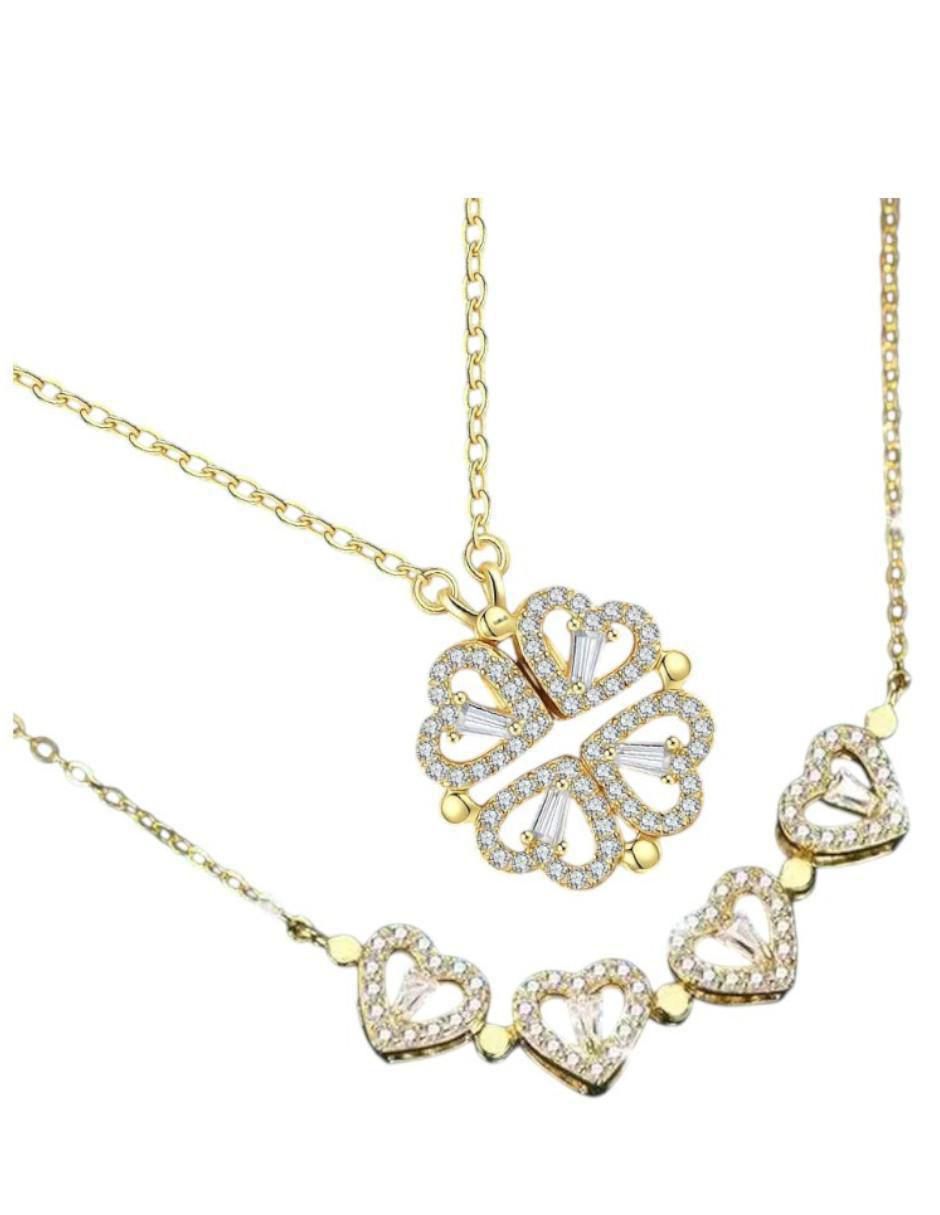 Collar Trébol 4 Hojas Corazón 2 en 1 - Image 3