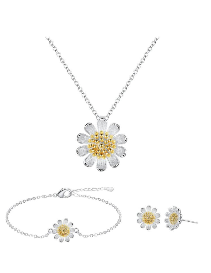 Conjunto de Joyas Flor Elegante 3 Piezas - Image 1