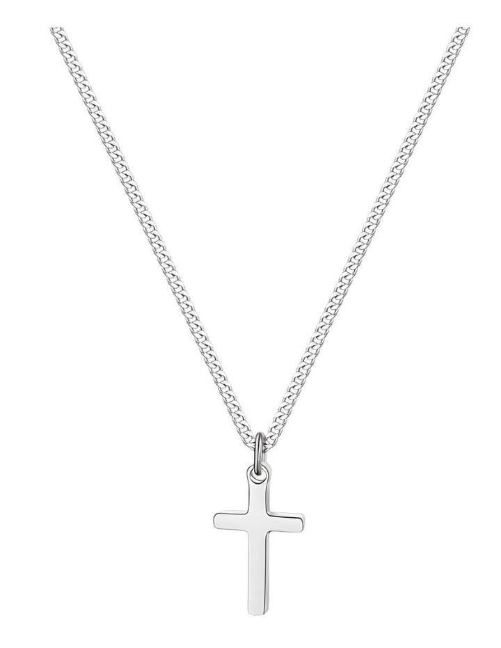 Collar de Cruz Plateado - Image 1