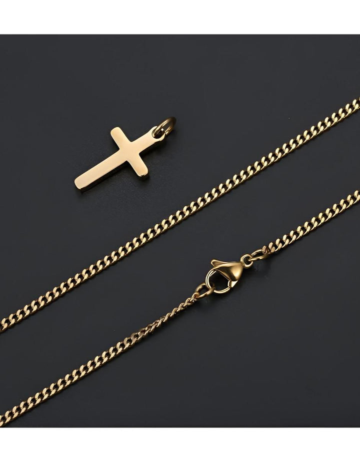 Collar Cruz Plateado - Image 3