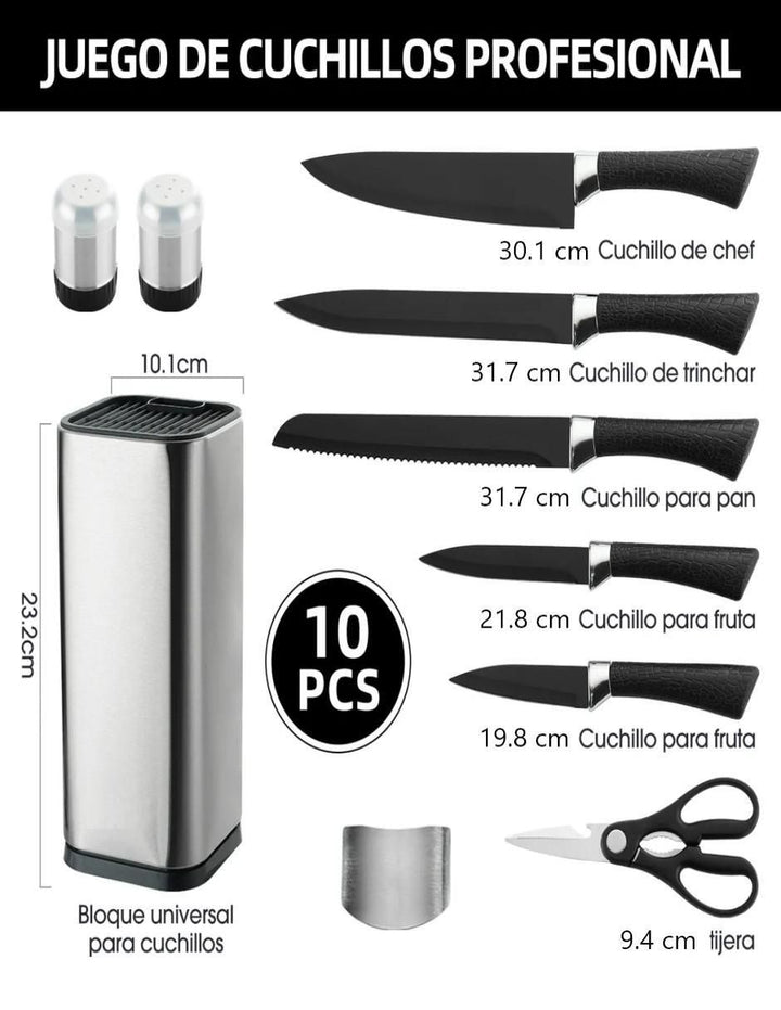 Cuchillos de Acero Inoxidable 10 Piezas - Image 6