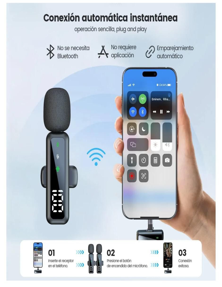 Micrófono Inalámbrico Estéreo Lavalier - Image 2