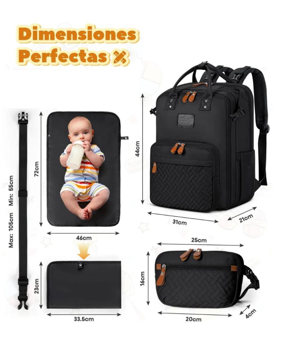 Pañalera Bolsa Cruzada Desmontable 3 en 1 - Image 7