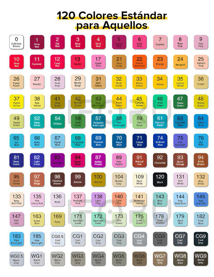 Plumones 120 Colores Doble Punta - Image 3