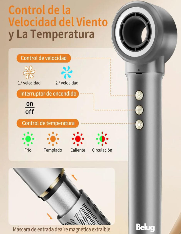 Secadora de Cabello 9 en 1 con Rizador Alisador - Image 3