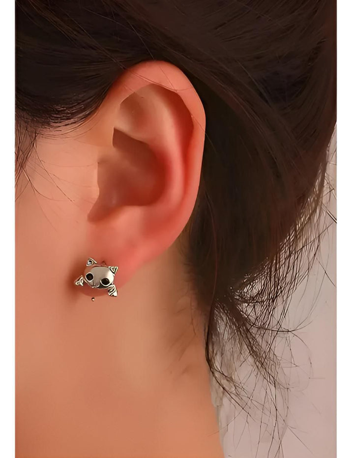 Aretes de Gata Plata 925 - Image 5