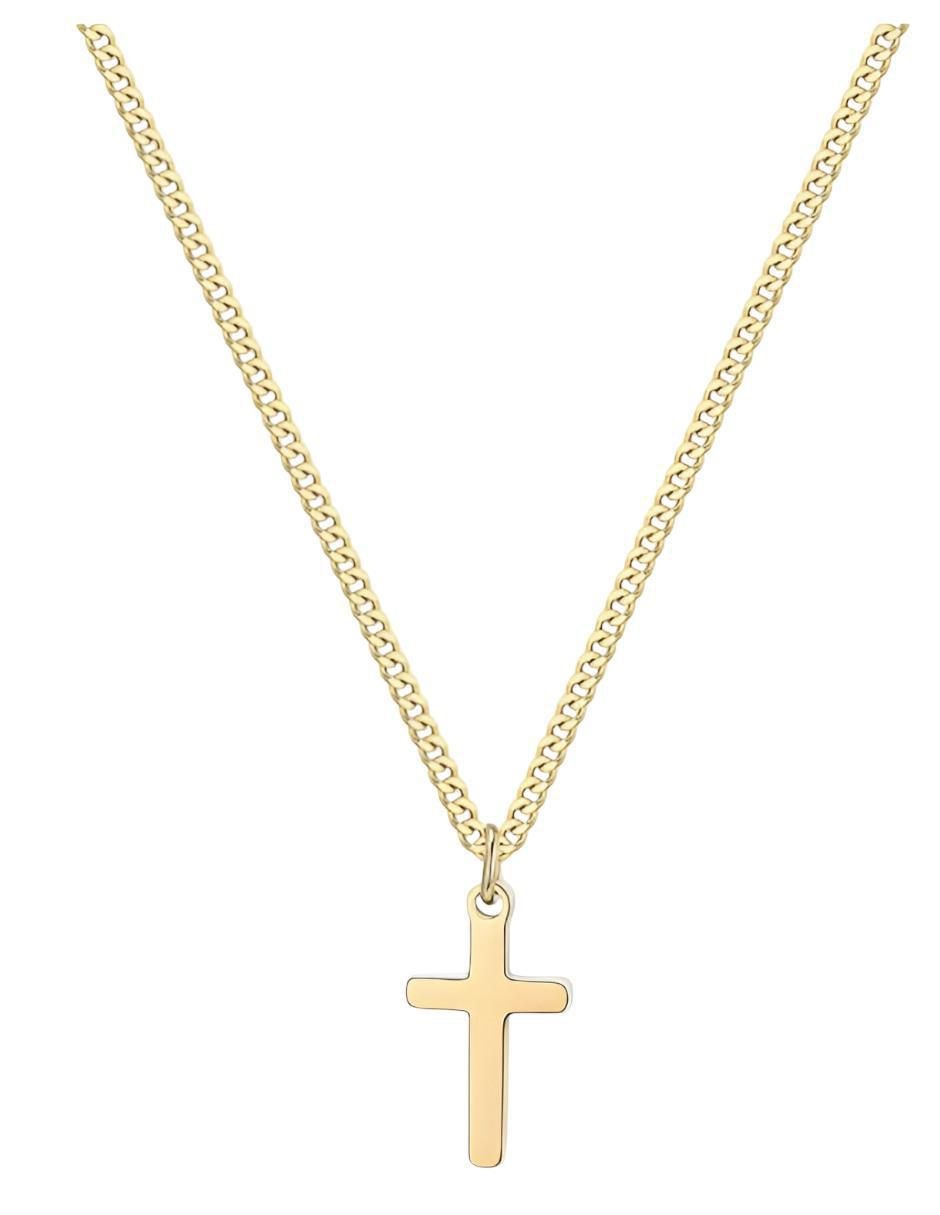 Collar Cruz Acero Inoxidable Dorado - Image 1