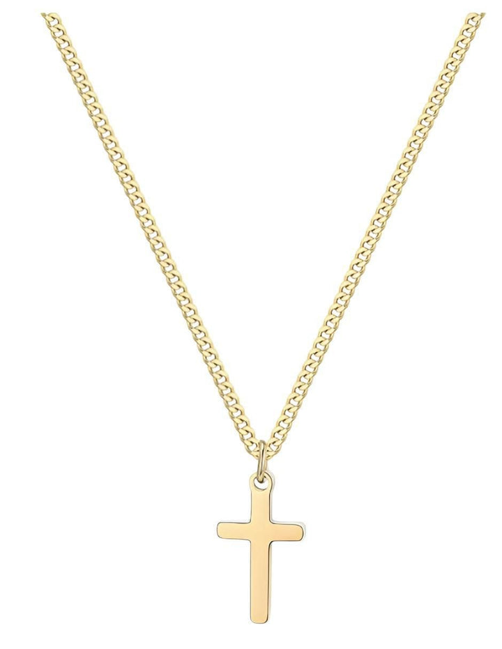 Collar Cruz Acero Inoxidable Dorado - Image 1