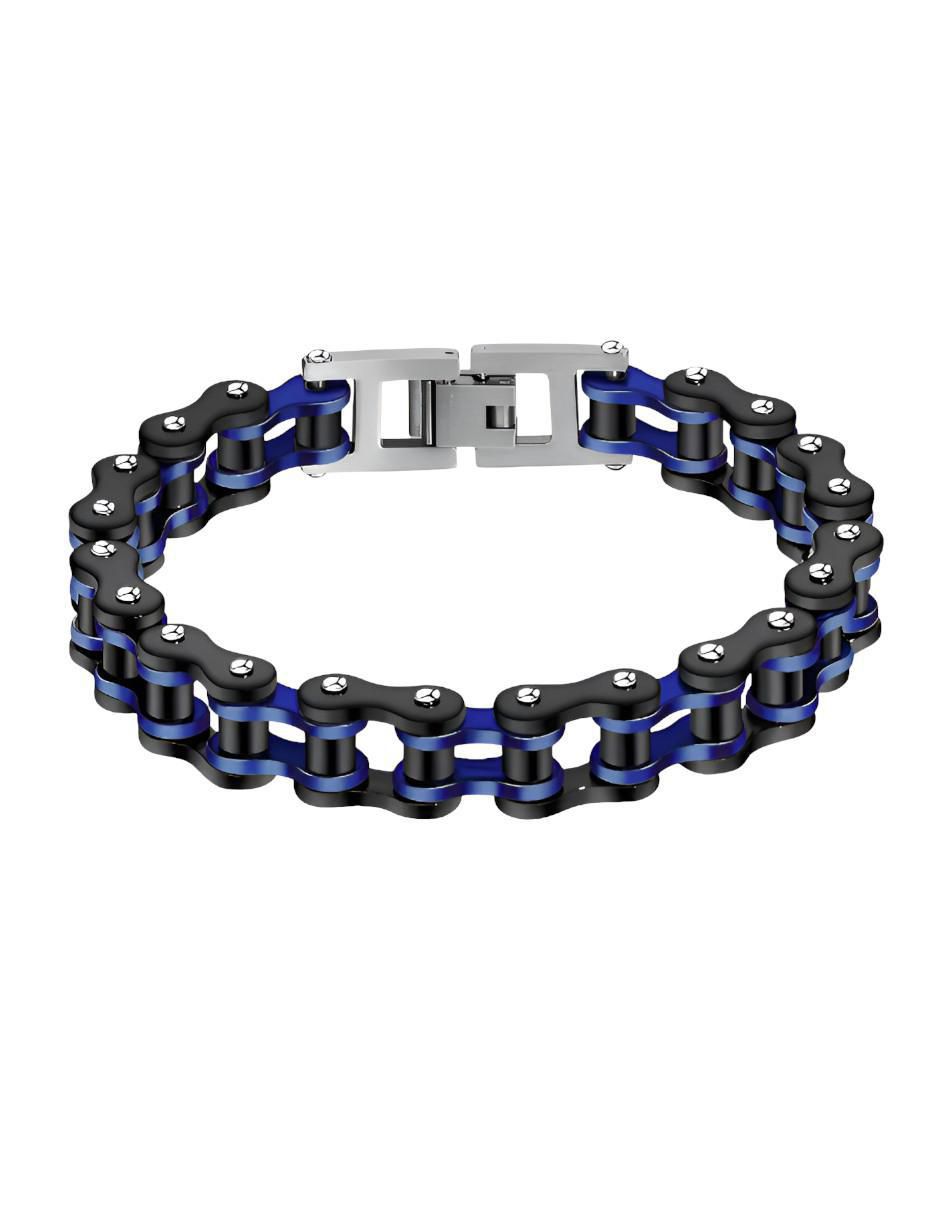 Pulsera Acero Inoxidable Hombre Azul - Image 1