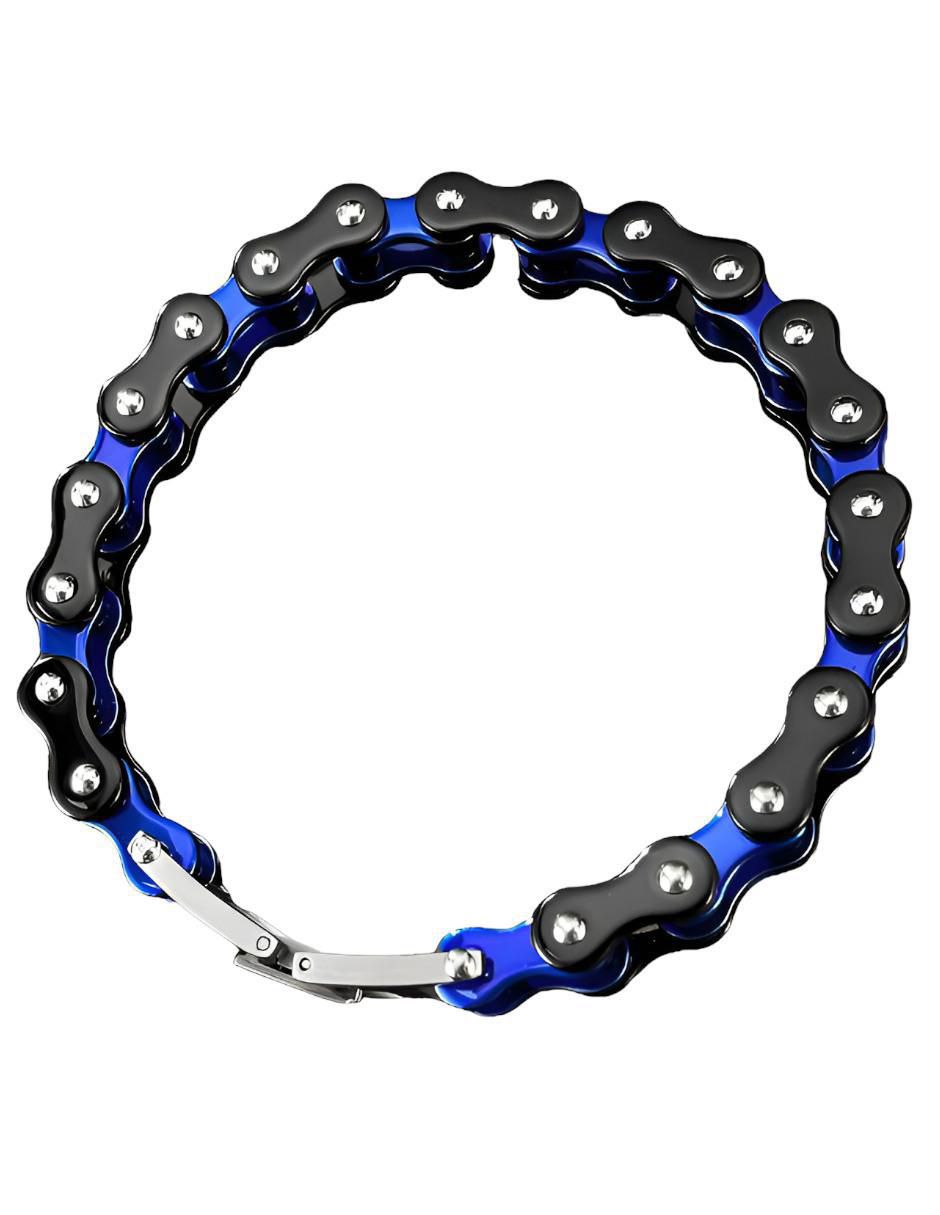Pulsera Acero Inoxidable Hombre Azul - Image 4