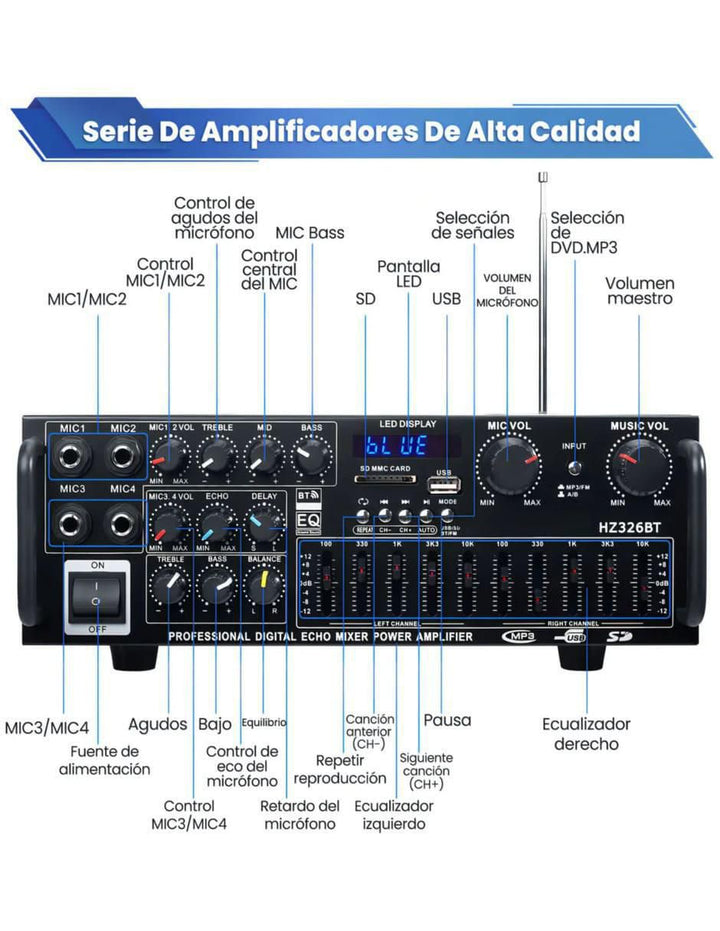 Bocina Karaoke Amplificadora Potencia - Image 5