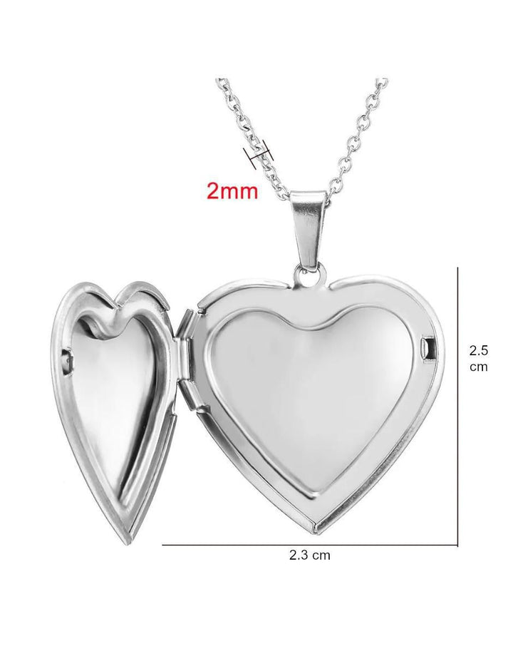 Collar Doble Corazón Acero Inoxidable 2 Pzas - Image 4
