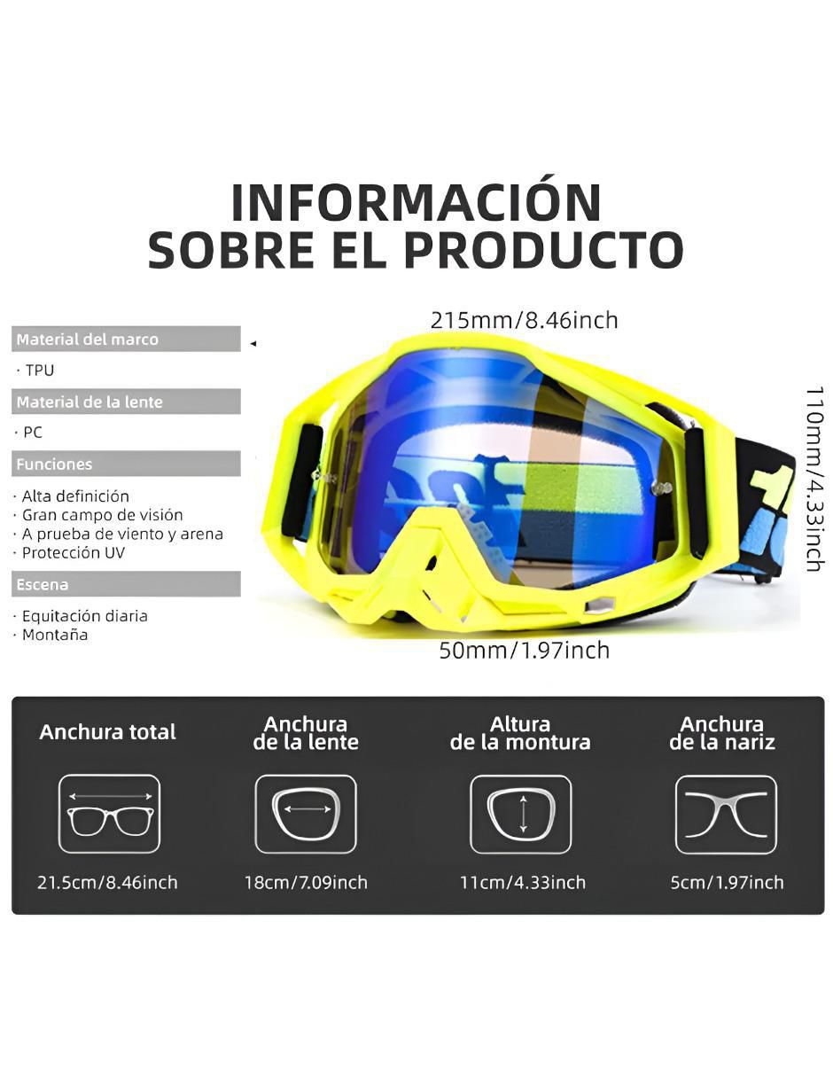 Goggles Táctico Montaña Amarillo Unisex - Image 4