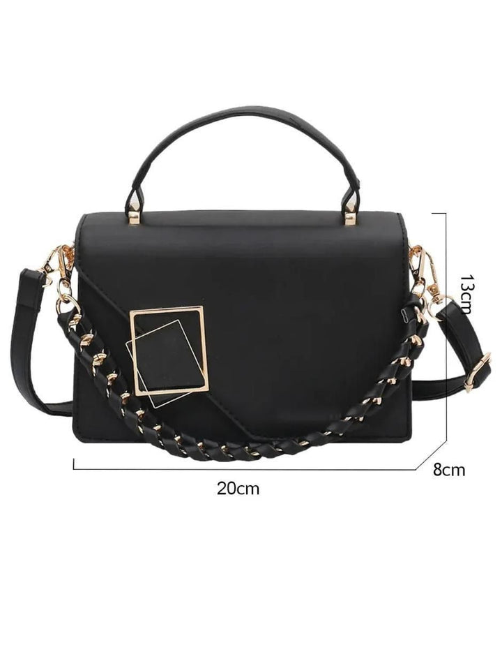 Bolsa Crossbody Mujer Cuero Sintético Negro - Image 4
