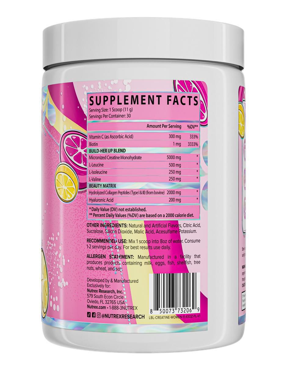Creatina Monohidratada Nutrex Limonada Rosa 315g - Image 2