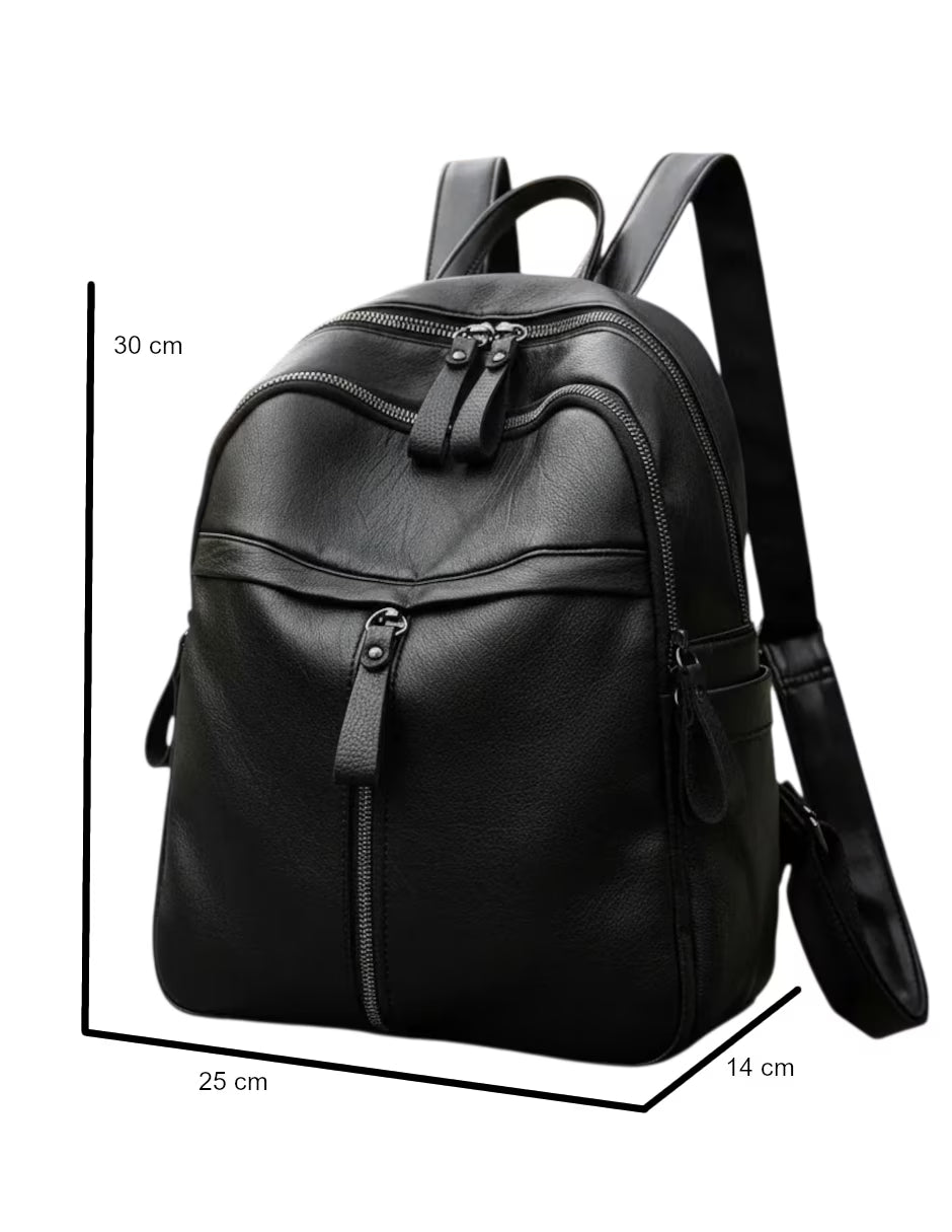 Mochila Escolar Casual Negra 30x25x14cm