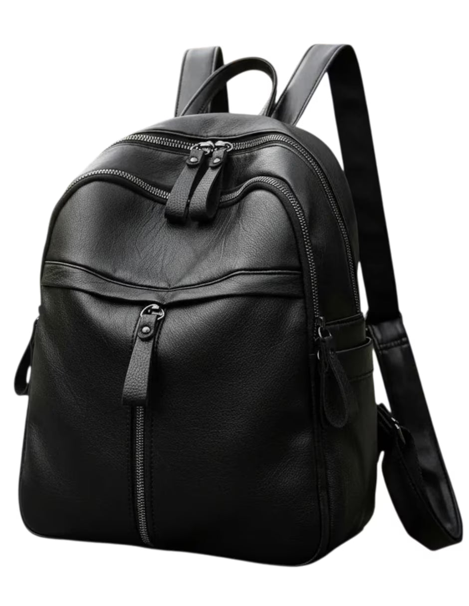 Mochila Escolar Casual Negra 30x25x14cm