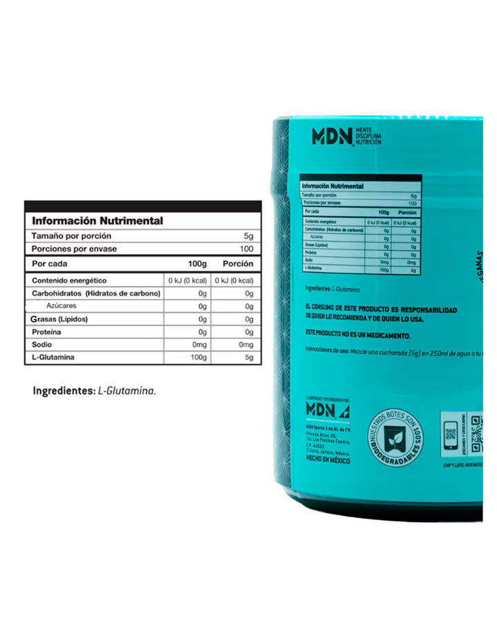 Glutamina MDN Sports 500g Suplemento