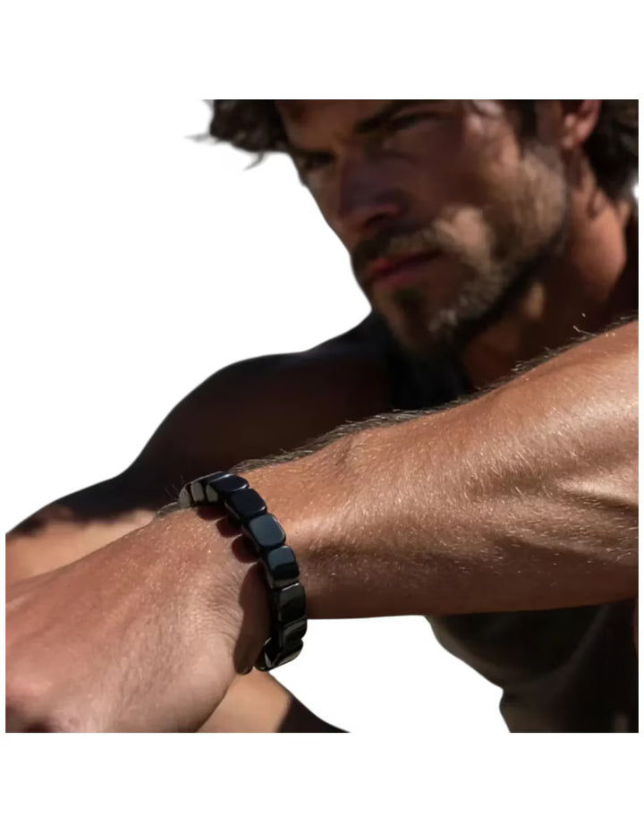 Pulsera de Hematita Pulida para Mujer