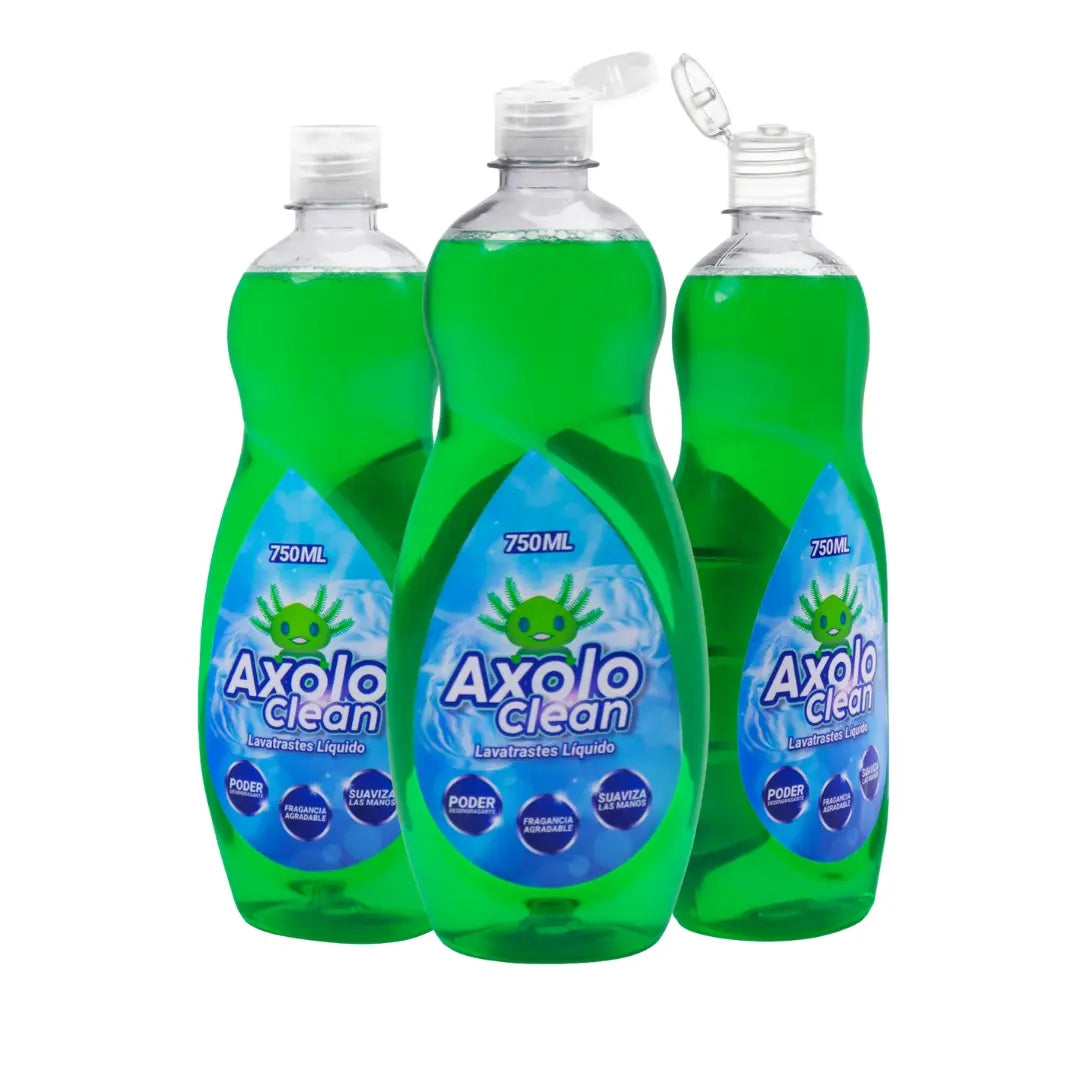 Axolo Clean pack de 3 Detergente Líquido 750 ml Limón Y Té Verde