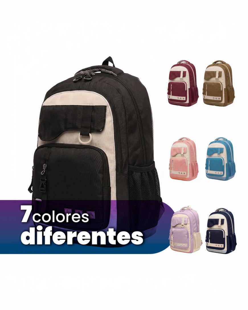 Mochila Escolar Kawai 7 Colores