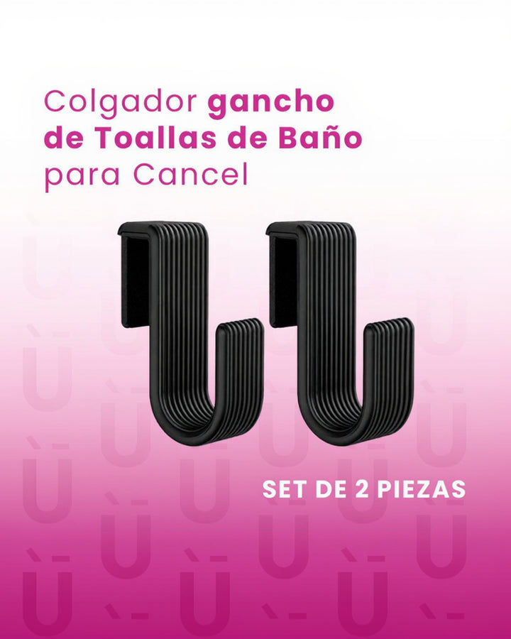 Colgador gancho para toallas 2 pares