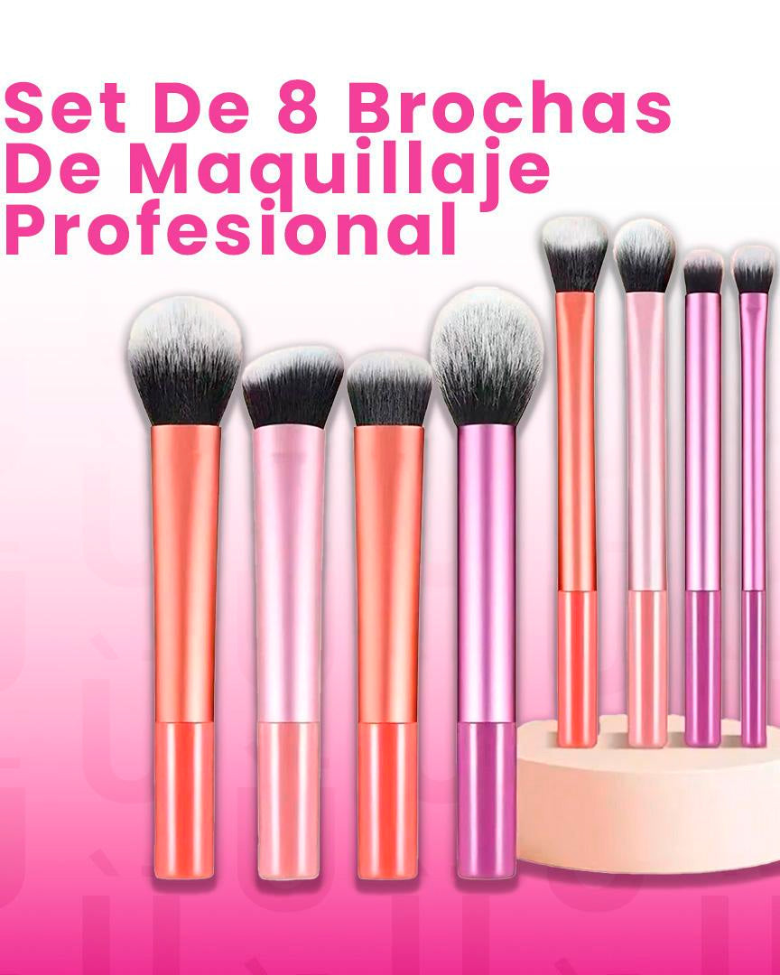 Maquillaje 8 Brochas Profesional