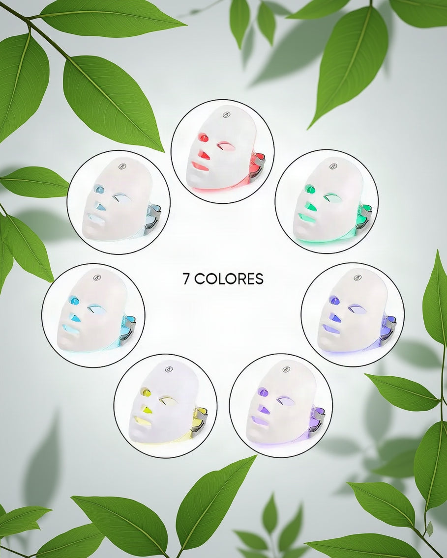 Máscara Facial Led Tecnología Antienvejecimiento