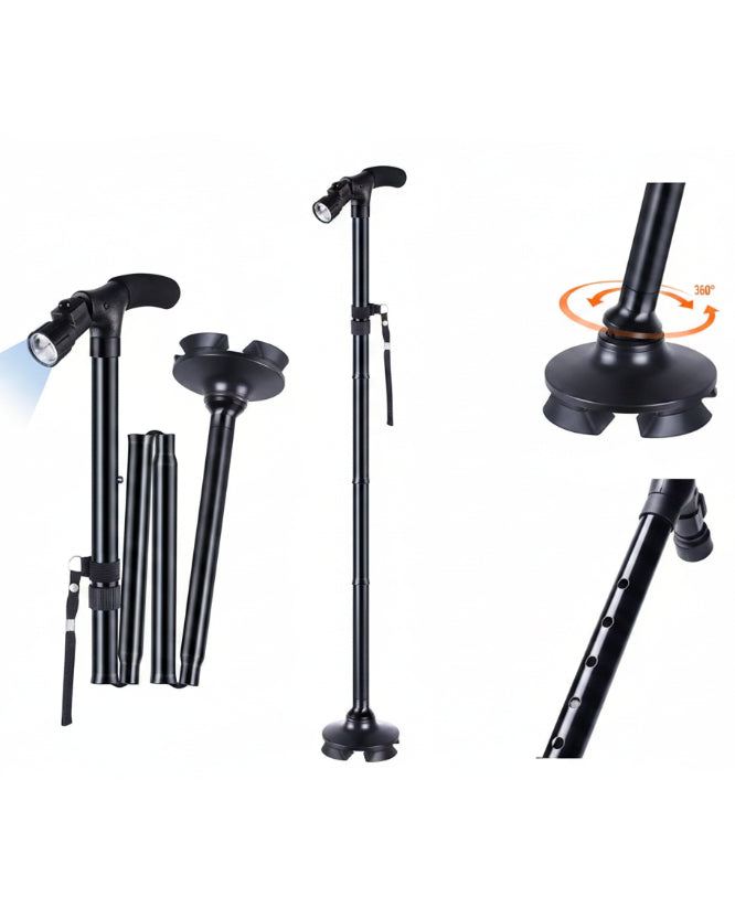 Bastón Plegable Extensible Acero 94cm