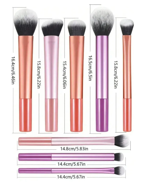 Maquillaje 8 Brochas Profesional