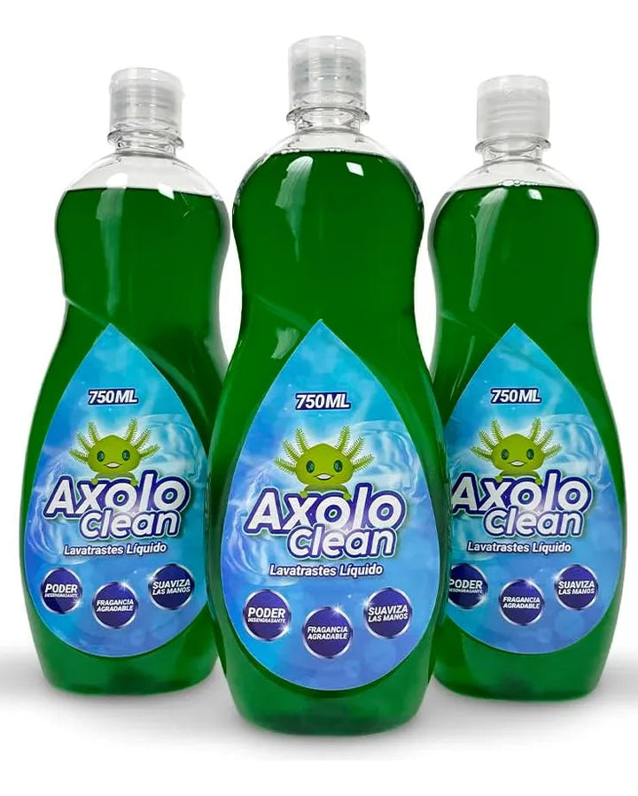 Axolo Clean pack de 3 Detergente Líquido 750 ml Limón Y Té Verde